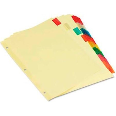 UNIVERSAL Economical Insertable Index, Multicolor Tabs, 8-Tab, Letter, Buff, 6 Sets/Pack UNV21872***